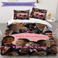 Custom Name THE ROOKIE TV SHOW Bedding,Quilt Set Quilt Cover Pillowcase Home Birthday Gift(1 * duvet cover + 2 * pillowcase, without core)_xia 135x200cm gray