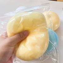 Didelis Skystas Kamuoliukas Squishy Fidget Žaislas TPR Suspaudžiamas Kamuoliukas Minkštas Lėtai Keliantis Fidget Anti-Nerimo Malšinimui Suaugusiems ADHD Dovana beige