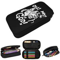 Joseph Joestar Oh My God Jojo Bizarre Adventure Pencil Case for Boys Girls School Pen Box Pencil Bag Stationery Pen Holder Bag 21x10.5x5cm white