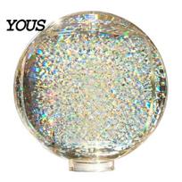 Minimalist Artistic Display Holographic Refraction Art Sphere, Optical Glass Light Prism Decor, Creative Gift for Artists Rainbow Reflection beige