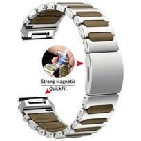26mm 22mm magnetiniai silikoniniai ir titano dirželiai QuickFit juosta Garmin Fenix 8 E 7 7X Pro 6 6X Apyrankė Quatix 8 7 Epix Pro QuickFit 26mm black