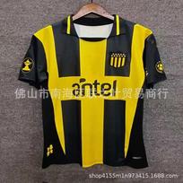 Penarol ''/'' Namų Išvykos Trečias Futbolo Marškinėlis Vyriškas Trumpomis Rankovėmis Gerbėjų Leidimas Medvilnės Mišinio Dryžuotas Futbolo Marškinėlis Large