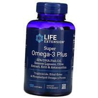 Labai išgrynintas žuvų taukų koncentratas, Super Omega-3 Plus, Life Extension 120 gelio dangtelių (67346003) 120softgels