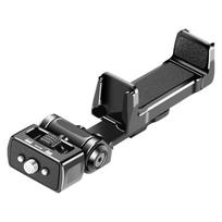 Phone Tripod Mount, Universal Smartphone Mount Adapter with 3 Cold Shoe & 1/4  Standard Screw, 360 Rotates 1 gray