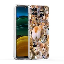 Soft Cover for Samsung Galaxy A17 A25 A23 A22 A52S A52 A55 A72 A51 A71 A31 A13 A07 5G Transparent Phone Case Cute Corgi Dog Bags Samsung A07 black