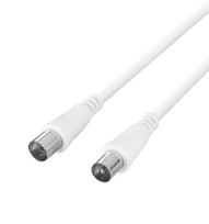 Antenos kabelis DELTACO 75 omų, ferito šerdys, paauksuotos jungtys, 10 m, baltas / AN-110-K / 00150005