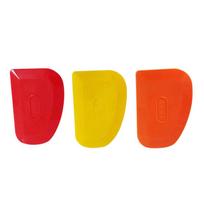 Paint Tool Putty Oval Scraper Scraper Putty Knife Plastic Car Paint Hand Tool Rubber Material 3pcs yellow