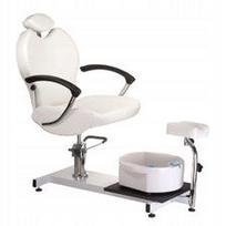 Pedikiūro kėdė su kojų masažuokliu BR-2301, balta