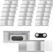 Aluminium Name Badges With Magnet, Pack Of 20 Magnetic Tags Featuring Double Magnets For Work, Exhibition, Restaurant sidabras