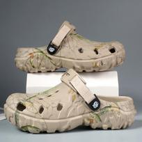 Summertime Beach Slide Shoes Men Summertime Clogs Outside Slide Sandal Shoes Man Garden Shoes Male Summertime Water Shoes Leisure Flats 40 gray