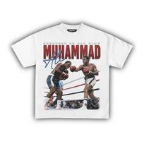 Muhammad Ali GOAT Boxing Oversized Pure Cotton Printed T-Shirt, The Greatest Retro Unisex Boxing Merchandise For Fans T-Shirt 4XL gray
