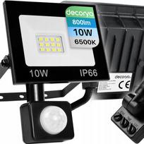 LED lauko prožektorius su judesio ir sutemų jutikliu, 10W, 800 lm, IP65