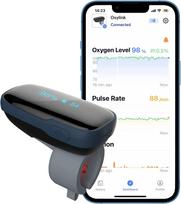 Miego ir apnėjos stebėjimo prietaisas Oxylink su garso signalu ir nemokama programėle