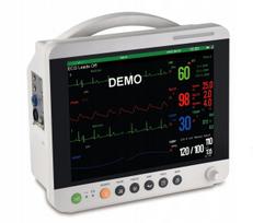 12" nešiojamas pacientų stebėjimo monitorius: EKG, NAKS, SpO2, temperatūra