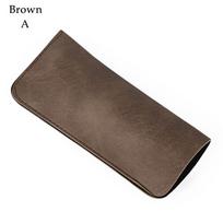 Unisex Soft PU Leather Glasses Case Sunglasses Eyeglasses Sleeve Reading Glasses Pouch Eyewear Protector gray