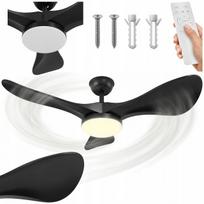 Lubų ventiliatorius su LED šviestuvu, 6 greičių, tylus, 106 cm, PILOT QUIET