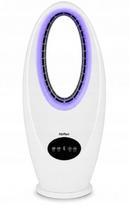 Grindų ventiliatorius Hoffen, bekraštis, baltas, 50W, su RGB apšvietimu