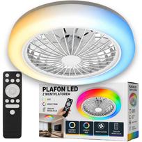Lubų ventiliatorius su LED šviestuvu LED MAGIC RGB, CCT, nuotolinio valdymo pultelis, baltas