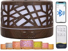 Oro drėkintuvas–difuzorius su aromaterapija, Bluetooth ir nuotoliniu valdymu