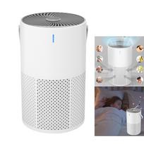 Oro valytuvas su HEPA filtru, 360° oro srautu, naktine lempute, baltas