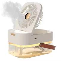 Nešiojamas USB oro kondicionierius–ventiliatorius su drėkinimu, 2 režimai, 3 greičiai, LED