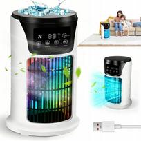 Oro kondicionierius USB, 300 ml, 6 greičių ventiliatorius, drėkintuvas, laikmatis, LED funkcija