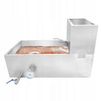 Klevų sirupo garinimo talpa, 79,5 l, su 2 vožtuvais ir termometru, 76×41×48 cm