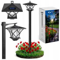 Saulės LED sodo žibintas 1,5 m, lauko stovas LANTERN
