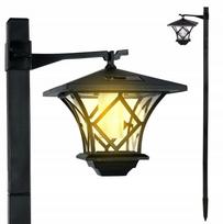 Saulės šviestuvas LED, 1,5 m, dekoratyvinis sodo žibintas