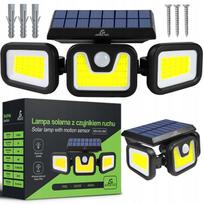 Lauko LED saulės lempa su judesio ir sutemų jutikliu, 3in1
