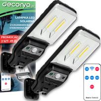 LED saulės žibintų rinkinys sodui, 2 vnt., su judesio ir sutemų jutikliu
