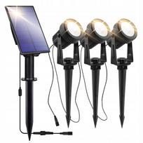 Lauko LED prožektorių rinkinys, 3 vnt., saulės energija, IP65
