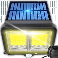 Lauko LED saulės lempa 2200W su judesio ir sutemų jutikliu