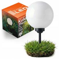 Saulės sodo lempa LED burbulas 25 cm su stulpeliu ir tamsos jutikliu