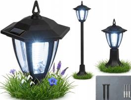 Saulės žibintas LANTERN, 2 vnt., lauko sodo stulpelis