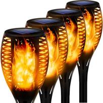 Saulės sodo lempa LED „Torch Flame“ žibintas, 4 vnt., XL