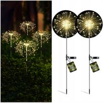 Lauko saulės sodo šviestuvai, 120 LED, dekoratyvinė fejerverkų šviesų girlianda