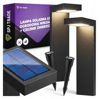 Saulės šviestuvas LED su prieblandos jutikliu, 55 cm, 2 vnt., sodui
