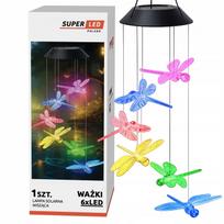 Saulės LED kabantys sodo žibintai „Dragonflies“, spalvoti RGB, balkonui