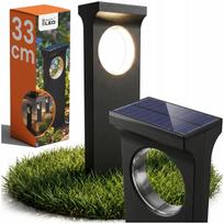 Saulės sodo lempa LED, juoda, su prieblandos jutikliu, IP65