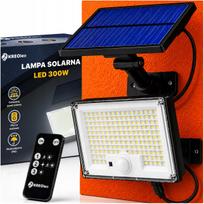 LED saulės šviestuvas 300W su judesio ir sutemų jutikliu, atskiru nuotolinio valdymo pultu