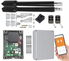 Automatinė dvivėrių vartų sistema NX300, 2x3 m, 600 kg, WiFi, su 2 pulteliais, tinka siauriems stulpams