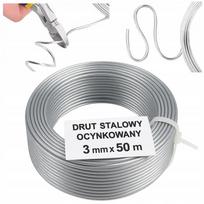 Plieninė 3 mm cinkuota tempiamoji viela tvorai, 50 m