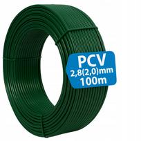 Sodo viela, dengta PVC, 2,8–2,0 mm, 100 m, žalia