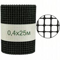 Plastikinis tvirtas juodas sodo tinklas 40 cm x 25 m