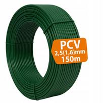 Sodininkystės viela tinklui, PVC danga, 2,5 (1,6) mm, 150 m, žalia