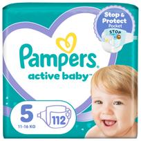 Sauskelnės Pampers Active Baby, 5 dydis, 112 vnt., 11-16 kg