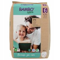 Sauskelnės Bambo Nature 6 XXL, nuo 16 kg, popieriniame maišelyje, 20 vnt.