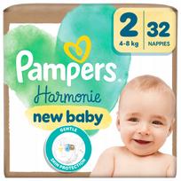 Sauskelnės Pampers Harmonie, 2 dydis, 4–8 kg, 32 vnt.