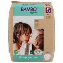 Sauskelnės Bambo Nature 5 Junior, 12–18 kg, ekologiškos, 22 vnt.